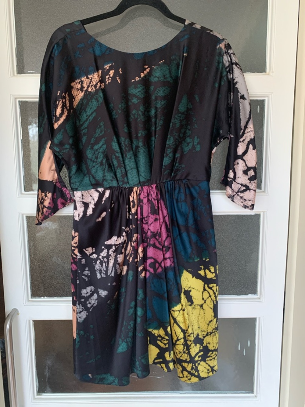 tibi silk mini dress